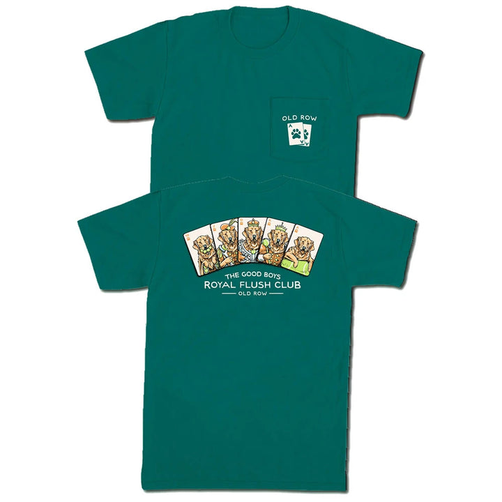 Royal Flush Pocket Tee - Emerald