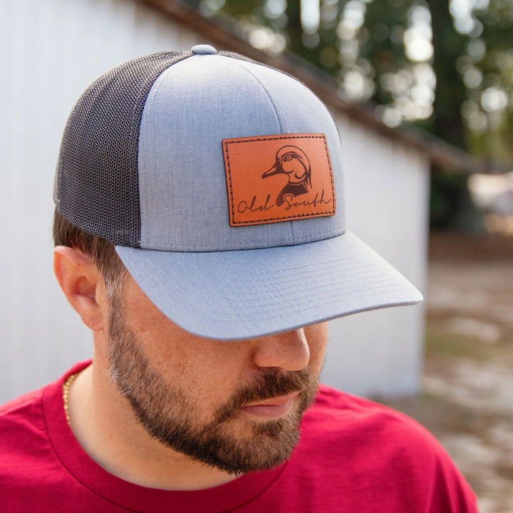 Wood Duck Leather Patch Trucker- Grey/Charcoal