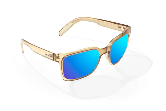 Paila Brown Glass Gloss with Blue Mirror Glass Lenses