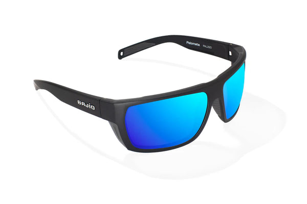 Palometa Matte Black with Blue Mirror Glass Lenses