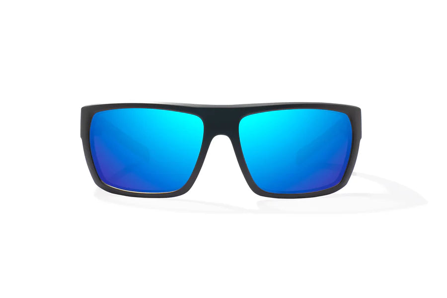 Palometa Matte Black with Blue Mirror Glass Lenses