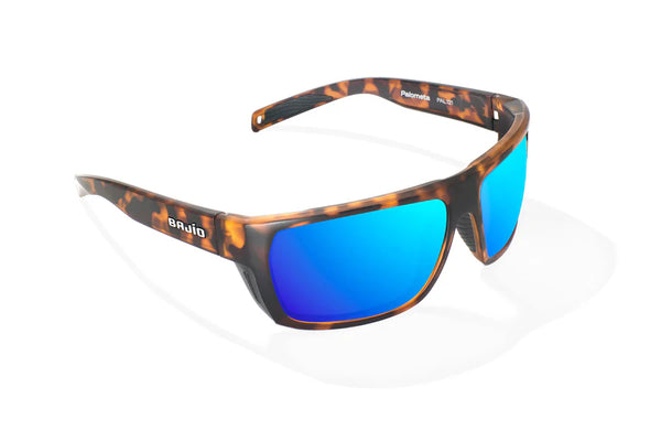 Palometa Brown Tortoise Matte with Blue Mirror Glass Lenses