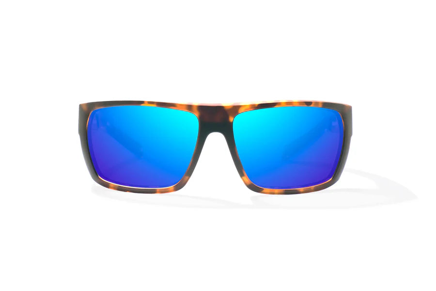 Palometa Brown Tortoise Matte with Blue Mirror Glass Lenses