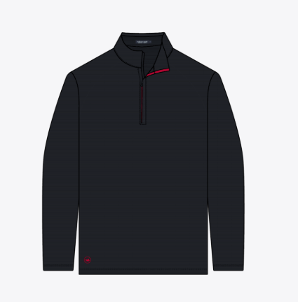 Canton Performance Quarterzip - Black/Red