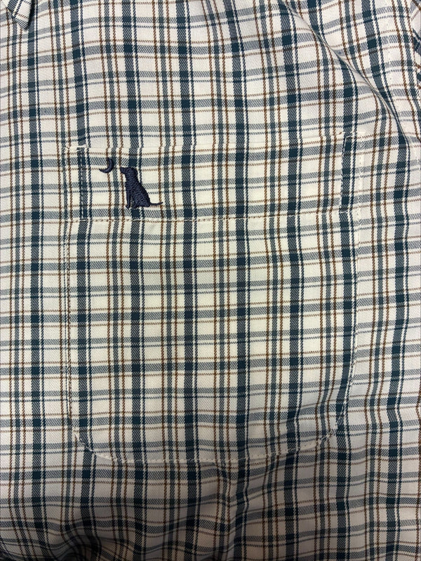 McNally Dress Shirt - Cream/Brown/Navy