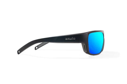 Rigolets Black Matte with Blue Mirror Glass Lenses
