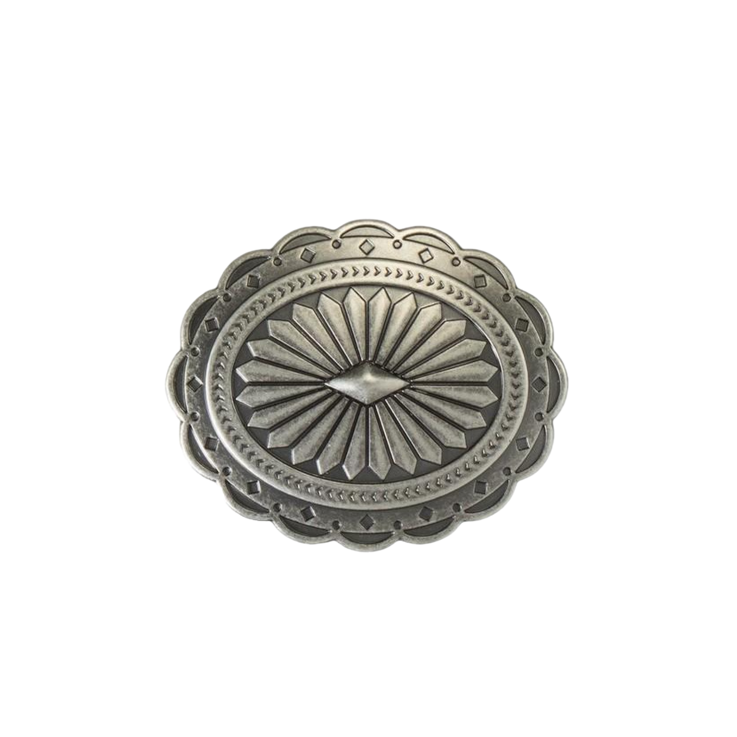 Oval Diamond Sunburst Buckle