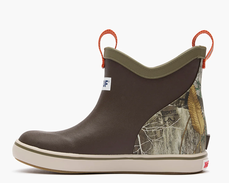 Kids' Ankle Deck Boot - Dark Brown / Real tree Edge