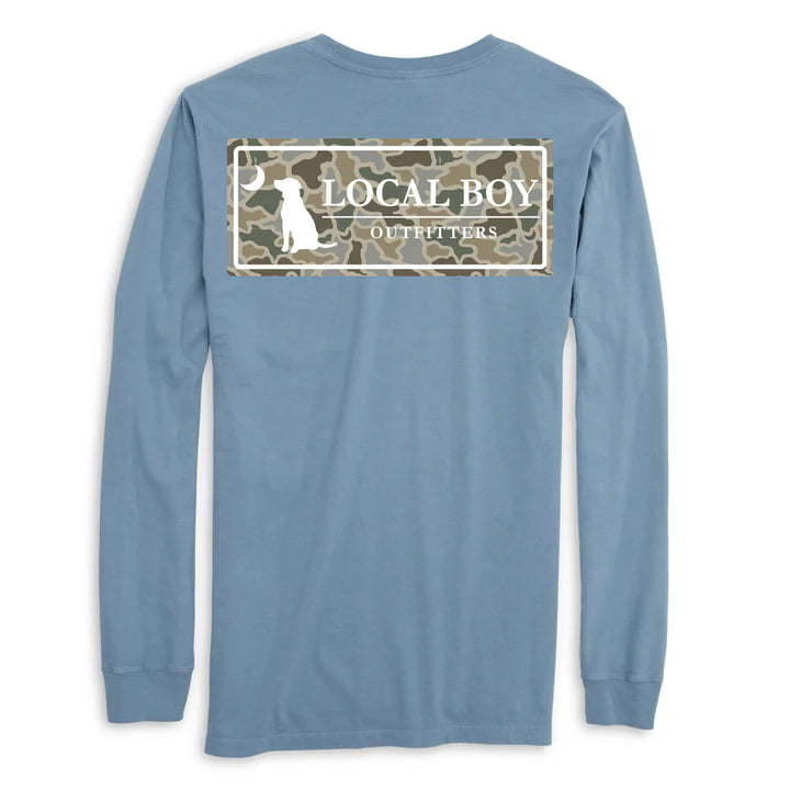 Sand Dog & Moon Plate LS Tee - Slate