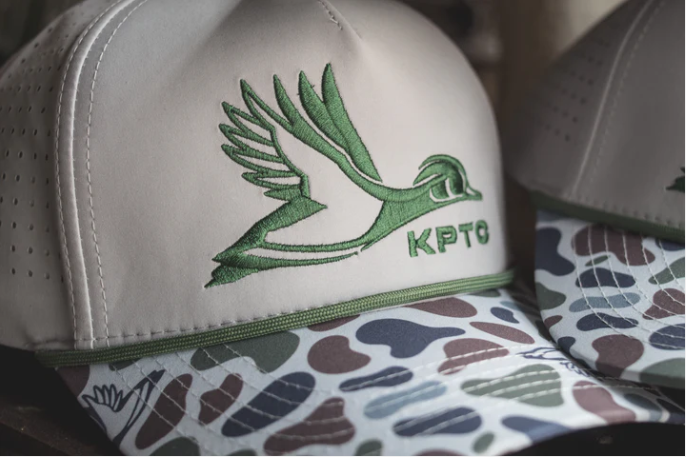 Wood Duck Logo - Rope Hat - Snow Camo