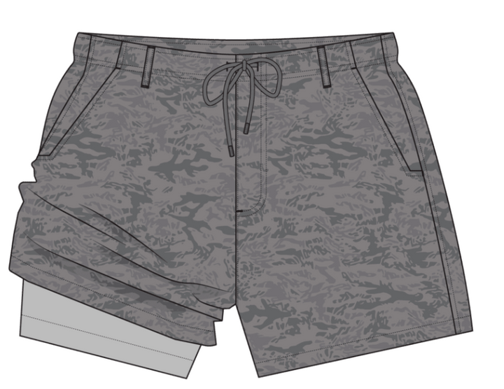 La Costa Lined Swim Trunk - Birkdale Camo
