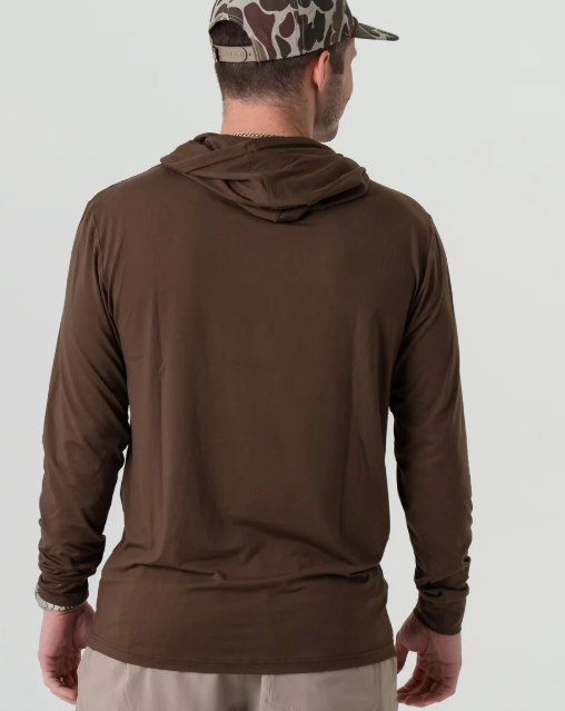 Performance Hoodie - Heather Brown