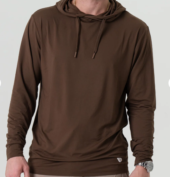 Performance Hoodie - Heather Brown