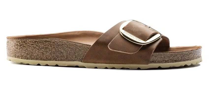 Madrid Big Buckle - Oiled Leather - Cognac