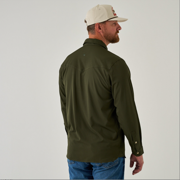 Performance Western Shirt- Mallard Green