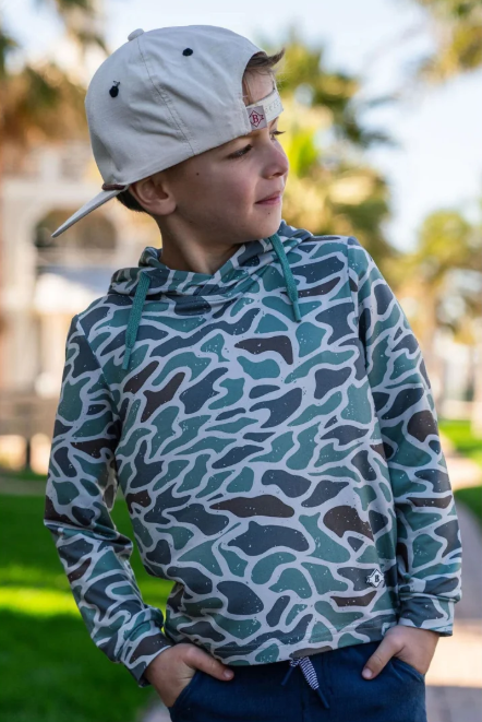 Youth Performance Hoodie - Retro Duck Camo