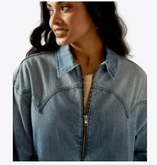 Cheyenne Denim Bomber Jacket - Candy