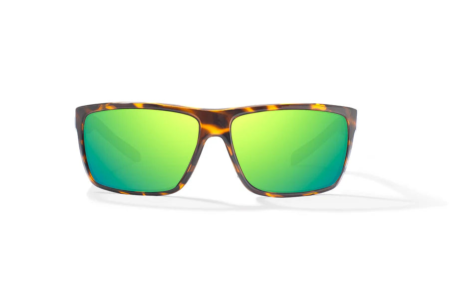 Sigs Gloss Brown Tortoise with Green Mirror Glass Lenses