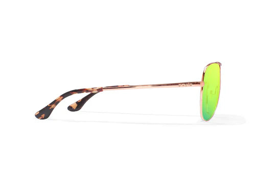 Soldado Rose Gold with Green Mirror Plastic Lenses