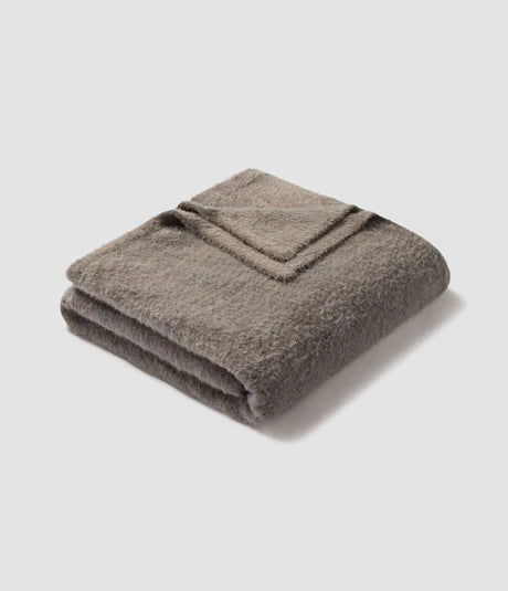 Feather Knit Blanket - Washed Charcoal
