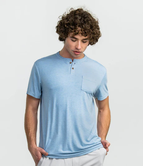 Max Comfort Henley S/S - Dusk Blue