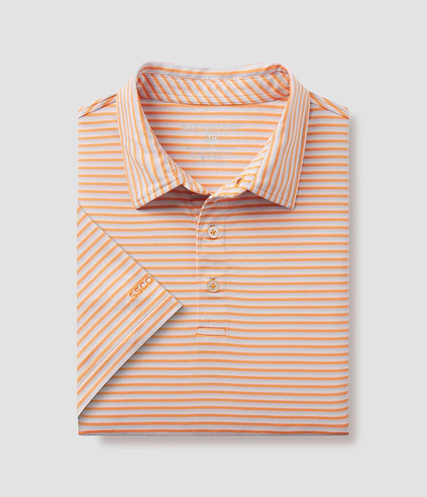Bluffton Stripe Polo - Cantaloupe