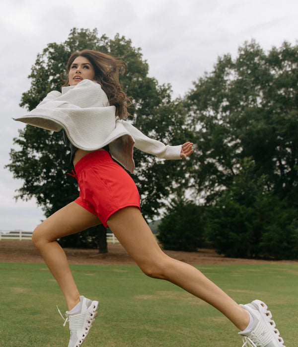 Women's Lined Hybrid Shorts - Rio Red