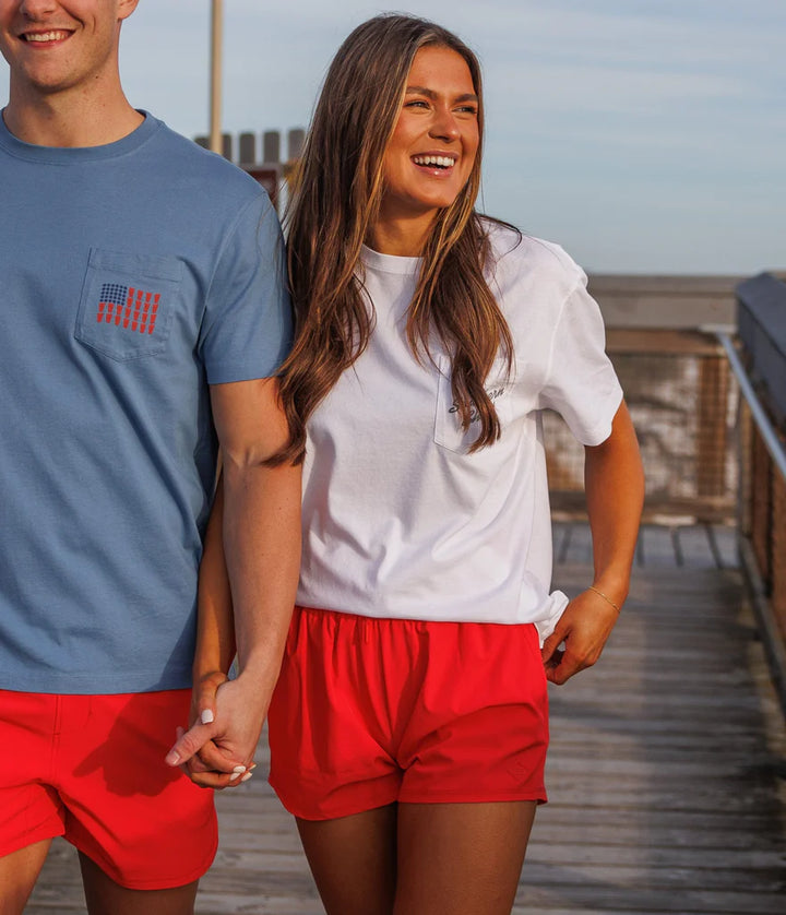 Women's Lined Hybrid Shorts - Rio Red