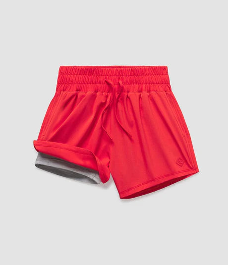 Women's Lined Hybrid Shorts - Rio Red