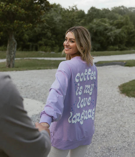 Happy Thoughts Puff Sweatshirt - Pastel Lilac