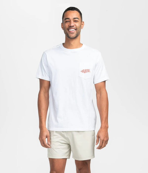 Beach Life Badge Tee - Bright White