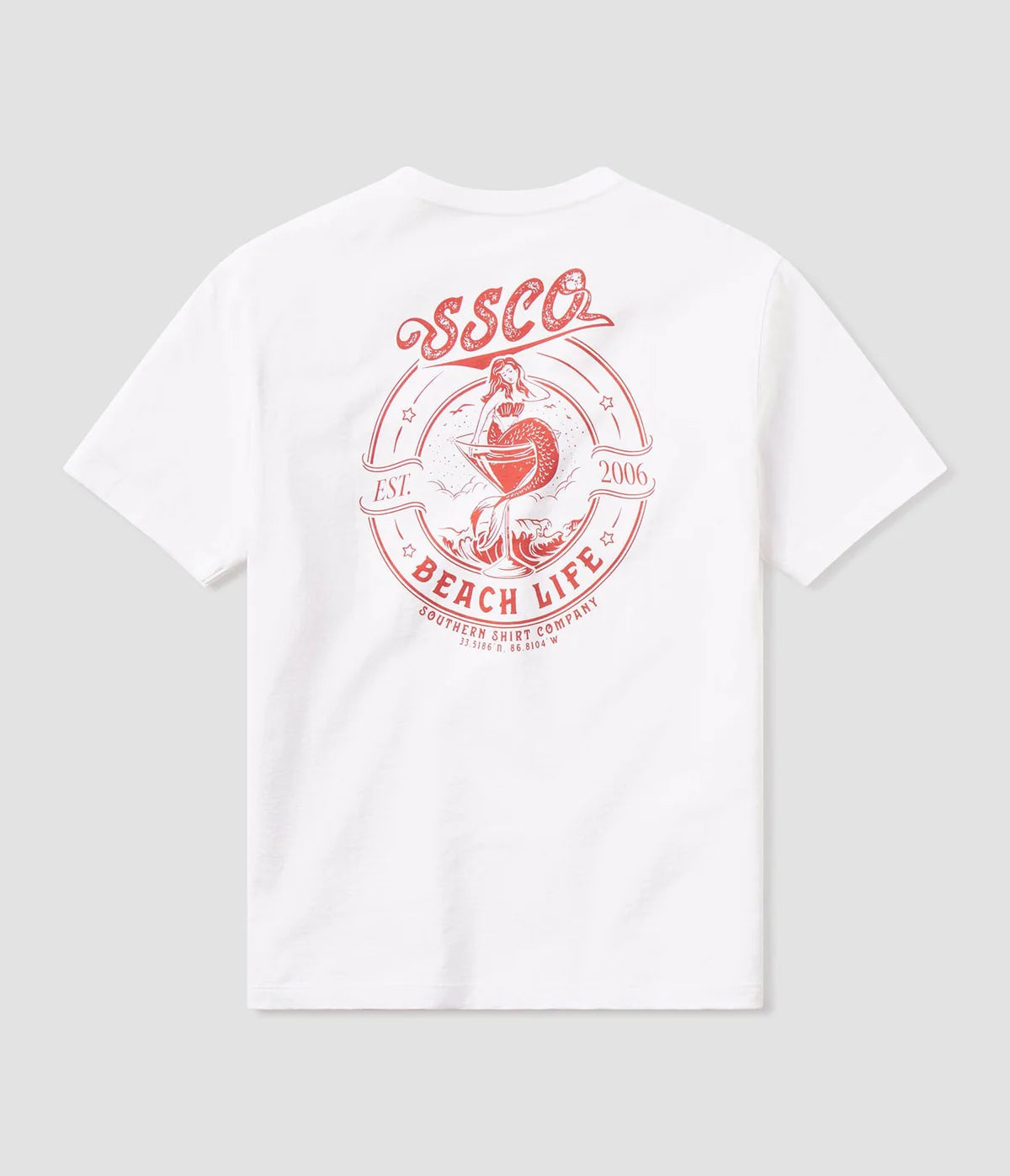 Beach Life Badge Tee - Bright White