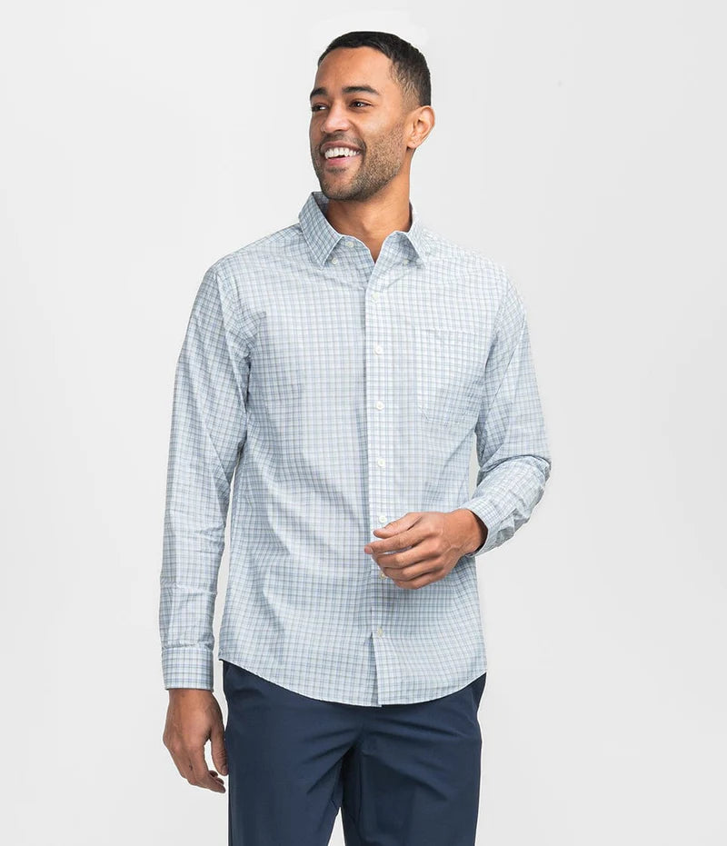 Brookside Plaid Button Down - Moonlight