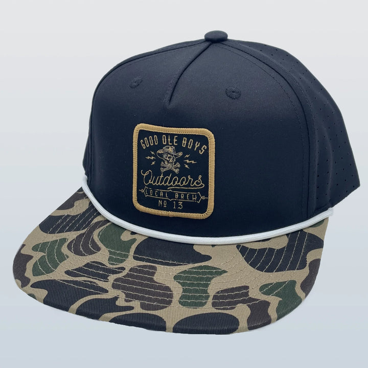 GOB Cowboy Skull Patch 5perf Black/Camo Tan Rope