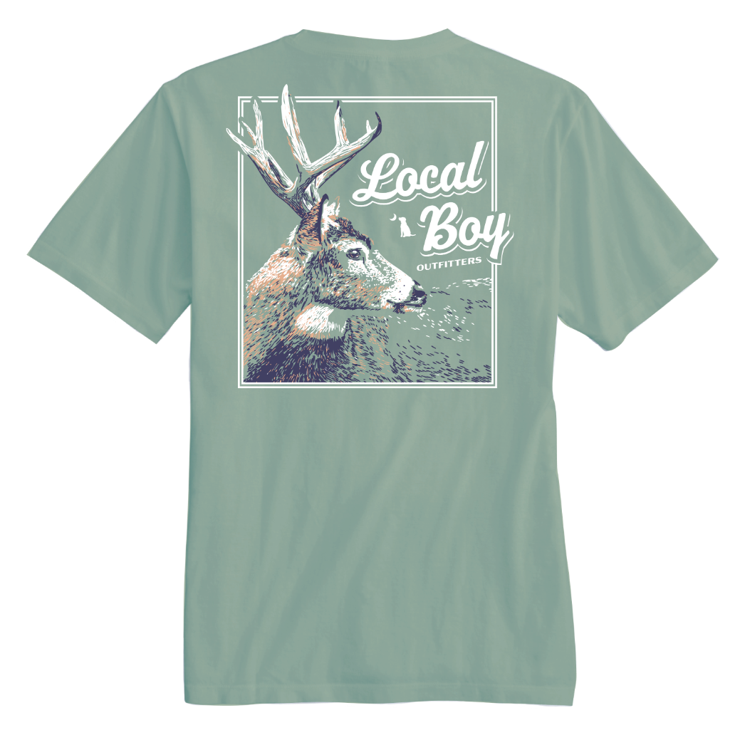 Youth Stag Profile SS Tee- Bay