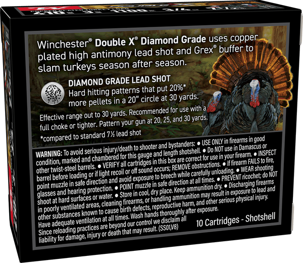 Winchester 410 GA 3" 3/4oz 1100FPS #7.5 Double X Diamond Grade Game Load