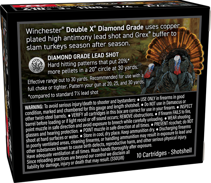 Winchester 410 GA 3" 3/4oz 1100FPS #7.5 Double X Diamond Grade Game Load