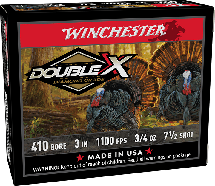 Winchester 410 GA 3" 3/4oz 1100FPS #7.5 Double X Diamond Grade Game Load