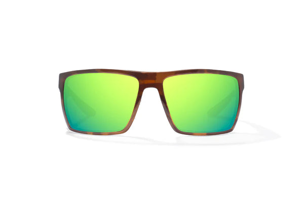 Stiltsville Gloss Brown Tortoise with Green Mirror Glass Lenses