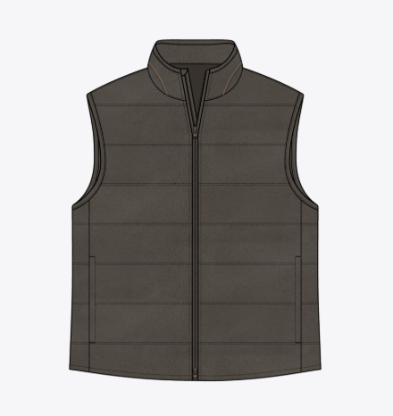 Huntsville Quilted Vest -  Charcoal Grey