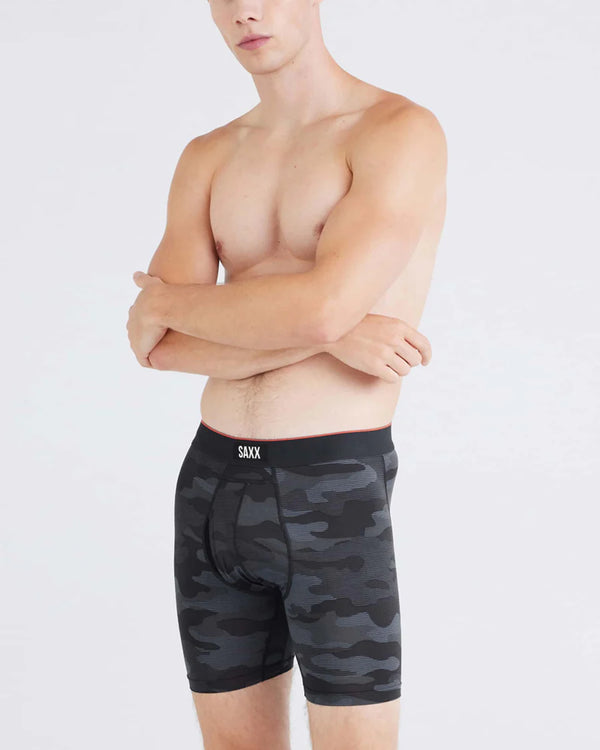Multi-Sport Mesh Performance Boxer Brief 6" - Remote Camo - Faded Black