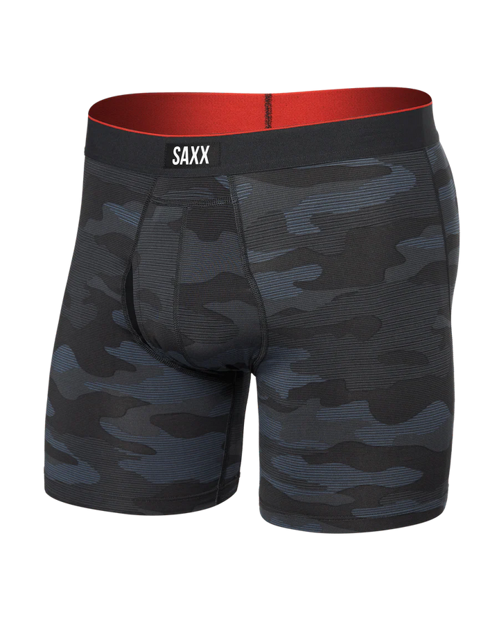 Multi-Sport Mesh Performance Boxer Brief 6" - Remote Camo - Faded Black