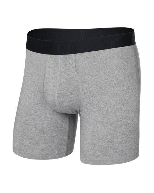 DropTemp® Cooling Cotton Boxer Brief 6" - Dark Grey Heather