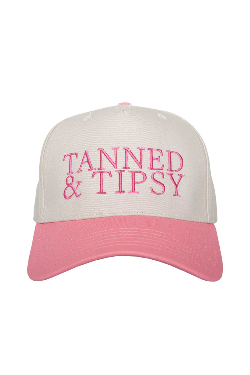 Tanned & Tipsy Two-Toned Vintage Hats: Pink and Tan