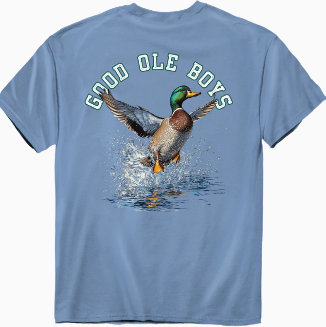 Mallard Splash Tee - Washed Denim