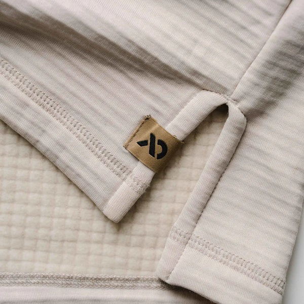 ThermaGrid Merino Wool Henley - Sand