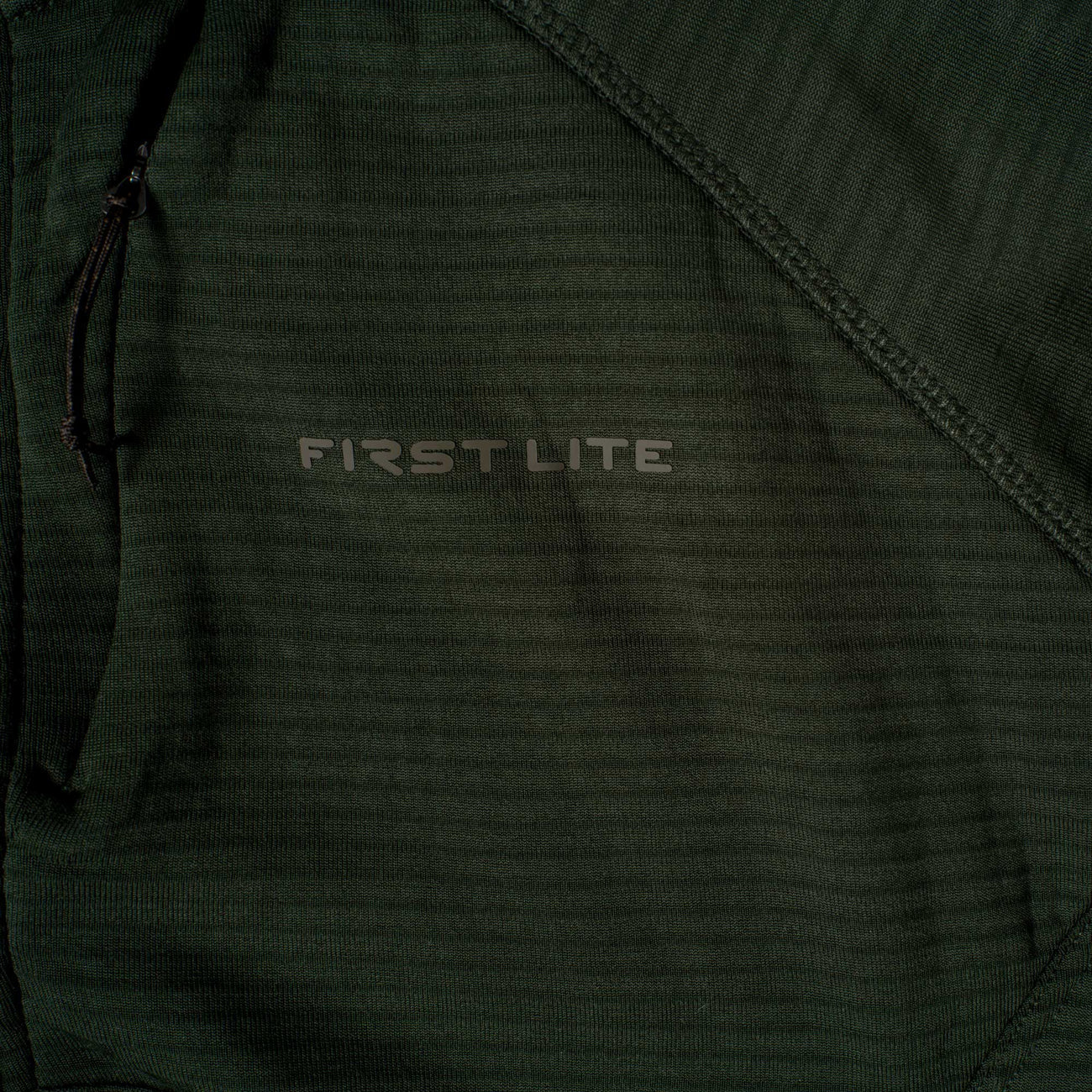 ThermaGrid Merino Wool Hoody - Dark Moss