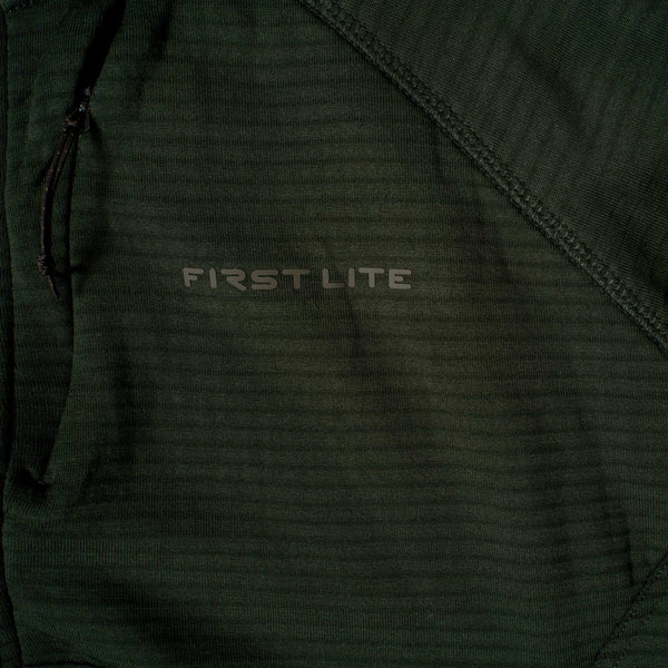 ThermaGrid Merino Wool Hoody - Dark Moss