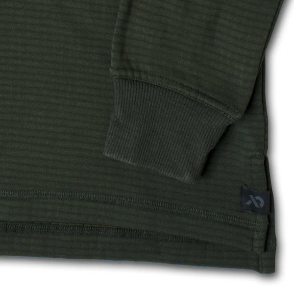 ThermaGrid Merino Wool Hoody - Dark Moss