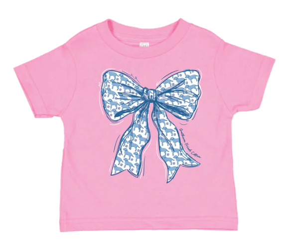 Toddler Tied & True Tee- Raspberry